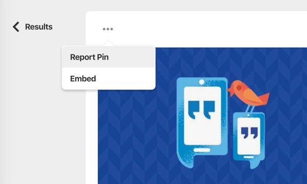 pinterest melaporkan pin yang dicuri dari menu tiga titik
