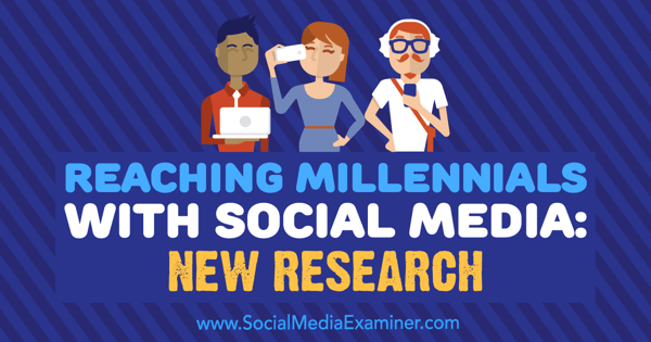 Menjangkau Milenial Dengan Media Sosial: Penelitian Baru oleh Michelle Krasniak tentang Penguji Media Sosial.