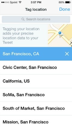 Twitter dan Mitra Foursquare untuk Menambahkan Lokasi ke Tweet