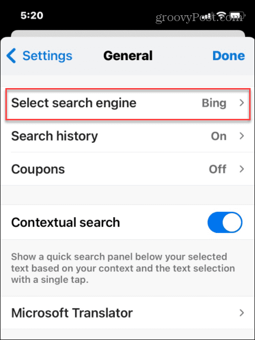 Edge Select Search Engine