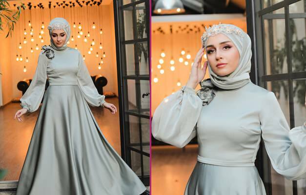 Gaun malam paling bergaya untuk malam pacar! Gaun Malam Hijab 2020
