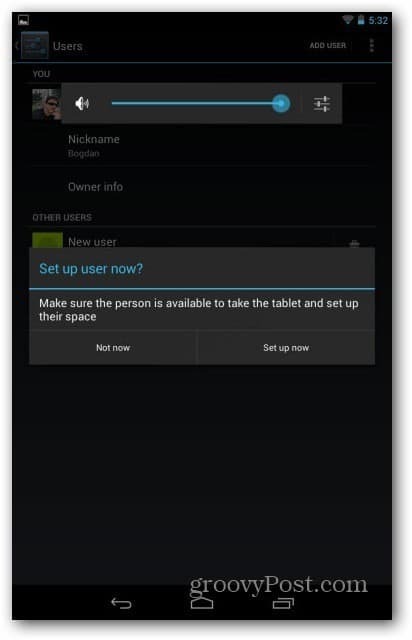 Akun pengguna Nexus 7 - siapkan pengguna sekarang