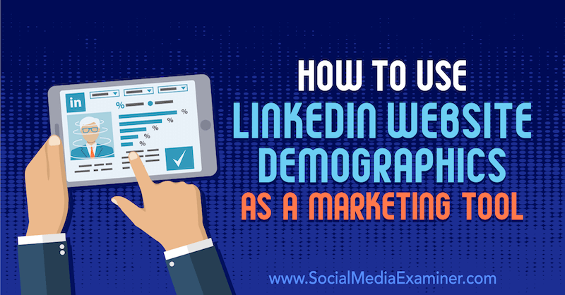 Cara Menggunakan Demografi Situs Web LinkedIn sebagai Alat Pemasaran: Penguji Media Sosial