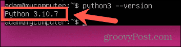 versi python ubuntu