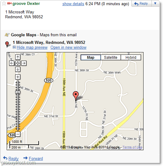google maps di gmail 