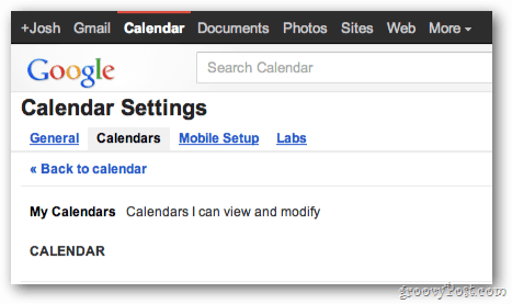 Pengaturan Kalender Google