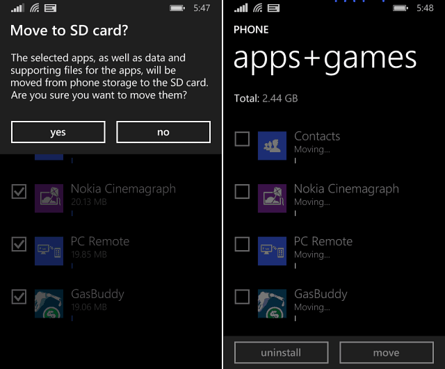 Windows Phone 8.1 Tip: Pindahkan Aplikasi dan Game ke Kartu SD