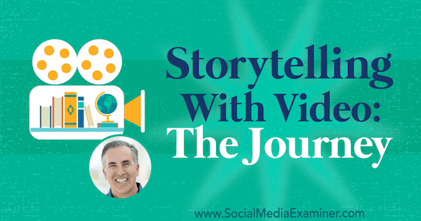 Bercerita Dengan Video: Perjalanan yang menampilkan wawasan dari Michael Stelzner di Podcast Pemasaran Media Sosial.