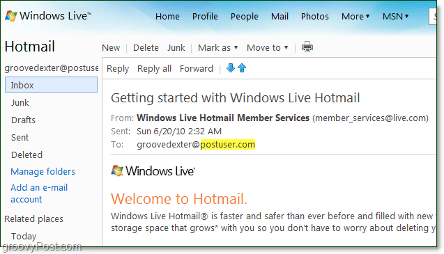 email Anda di domain Anda dari windows live