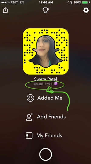 Anda dapat melihat skor snap untuk setiap pengguna Snapchat yang mengikuti Anda kembali.