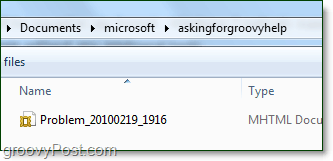 file langkah-langkah Windows 7 masalah akan berada di dalam file zip