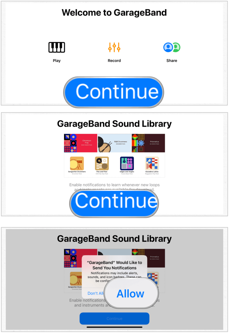 GarageBand instal di iPhone