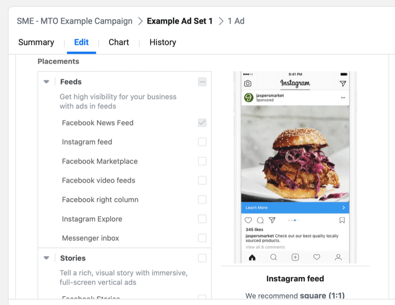 panduan langkah demi langkah untuk membuat kampanye Facebook dengan beberapa opsi teks