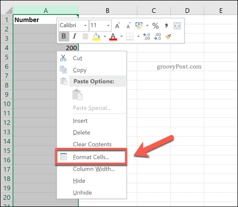 Opsi Format Sel Excel