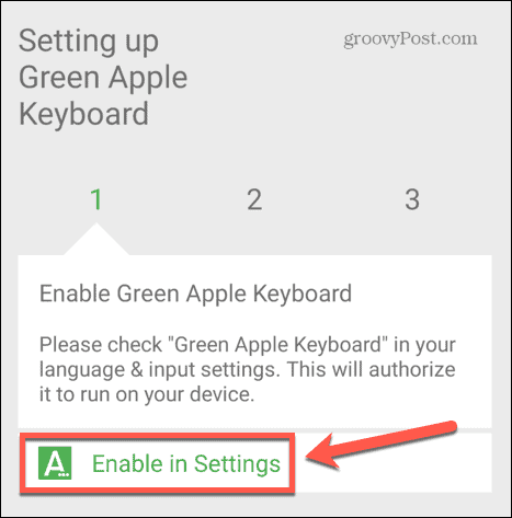 keyboard apel hijau aktifkan di pengaturan