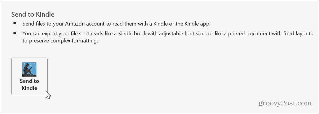 Kirim Dokumen Word ke Kindle 