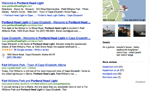 lampu depan google seo portland