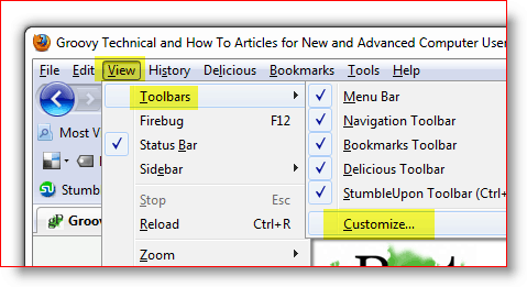 Bagaimana cara menambahkan ikon add-on ke firefox toolbar
