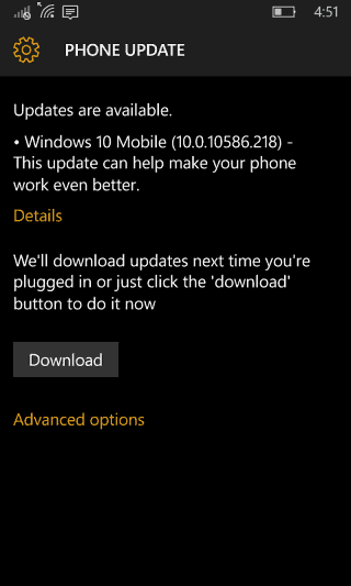 Pembaruan Windows 10 Mobile April