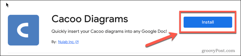Memasang pengaya kakao di Google Documents