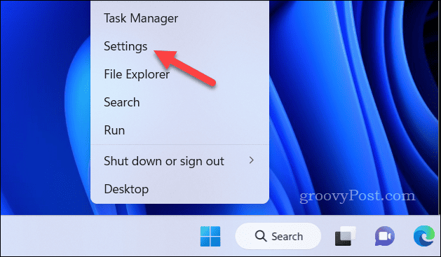 Buka menu Pengaturan di Windows 11