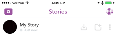 Simpan seluruh cerita Snapchat Anda di penghujung hari.