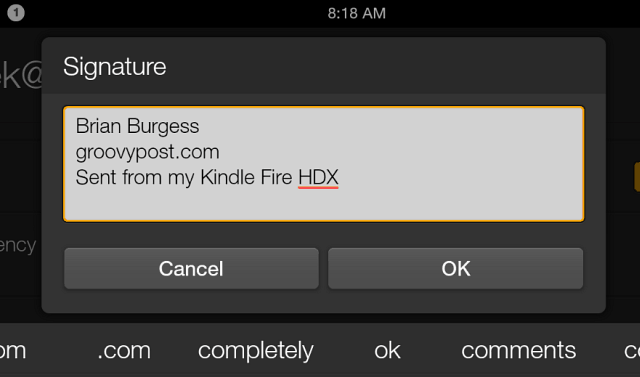 Fire HDX Signature