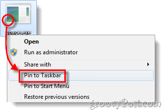sematkan file exe ke taskbar windows 7