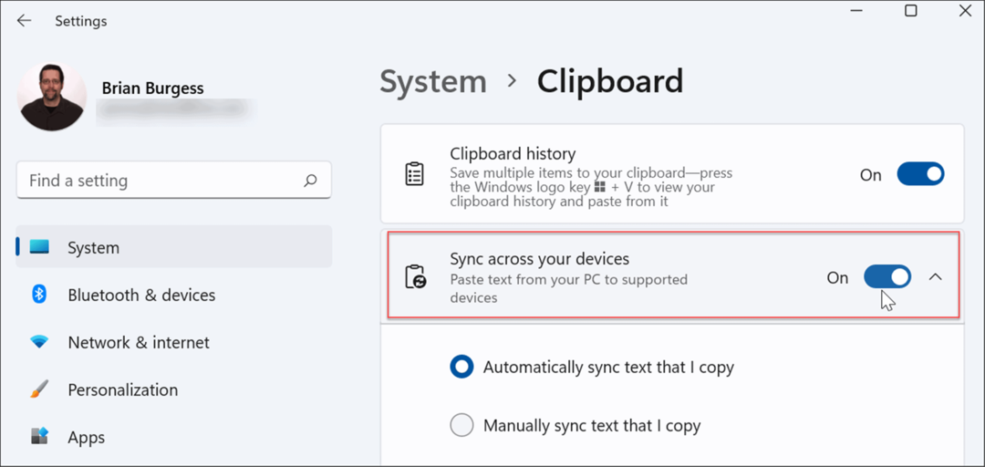 menyinkronkan riwayat clipboard di seluruh perangkat Windows 11