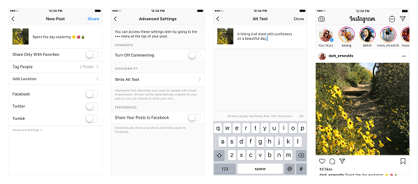 Instagram menambahkan dua fitur aksesibilitas baru untuk membantu pengguna tunanetra mengakses foto dan video yang dibagikan di platform.