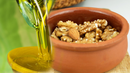 Manfaat minyak zaitun, campuran kenari dan almond