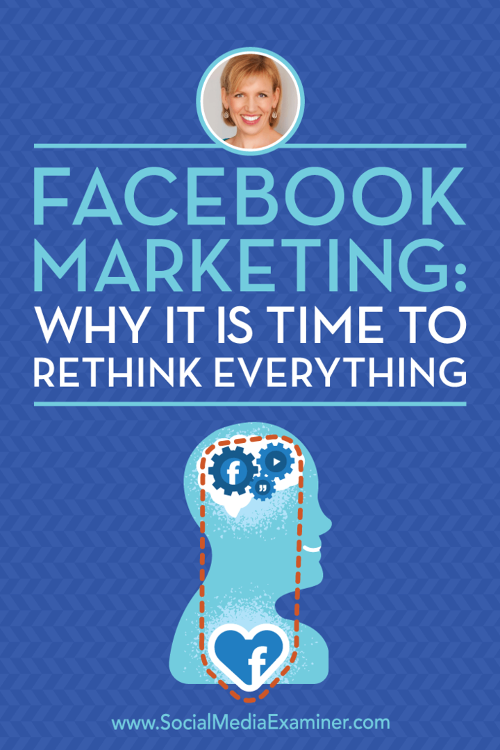 Pemasaran Facebook: Mengapa Saatnya Memikirkan Kembali Segala Sesuatu yang menampilkan wawasan dari Tamu di Podcast Pemasaran Media Sosial.
