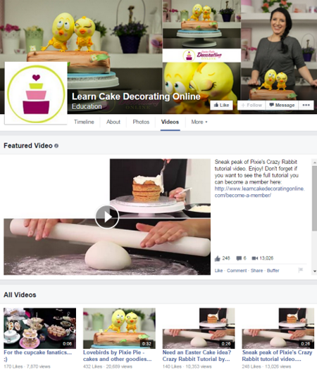 belajar menghias kue video facebook online