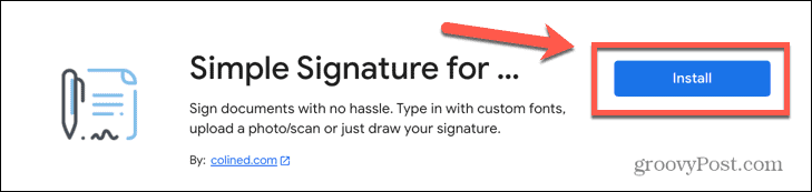 google docs menginstal add on tanda tangan sederhana