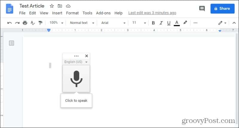 mikrofon suara google dokumen