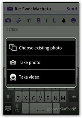 Yahoo Mail Android menambahkan video foto