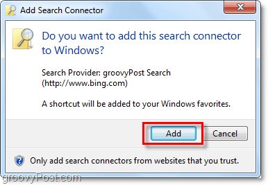 klik add ketika Anda melihat windows 7 search connector add window