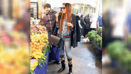 Ebru Polat pergi ke pasar dengan gaun 90 ribu TL