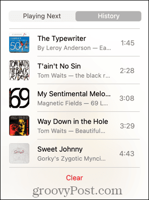 daftar riwayat musik apple mac