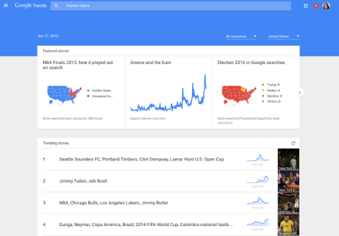 Google Trends Dapatkan Desain Ulang