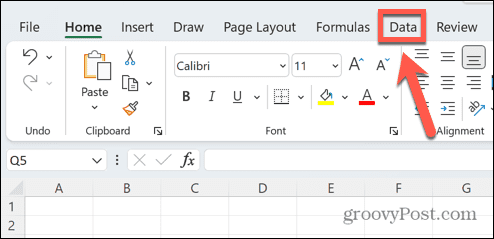 menu data excel