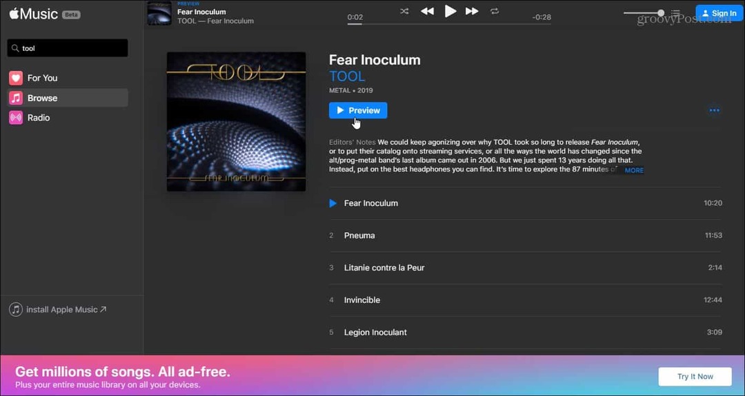 Apple Meluncurkan Versi Web untuk Layanan Musik Apple-nya
