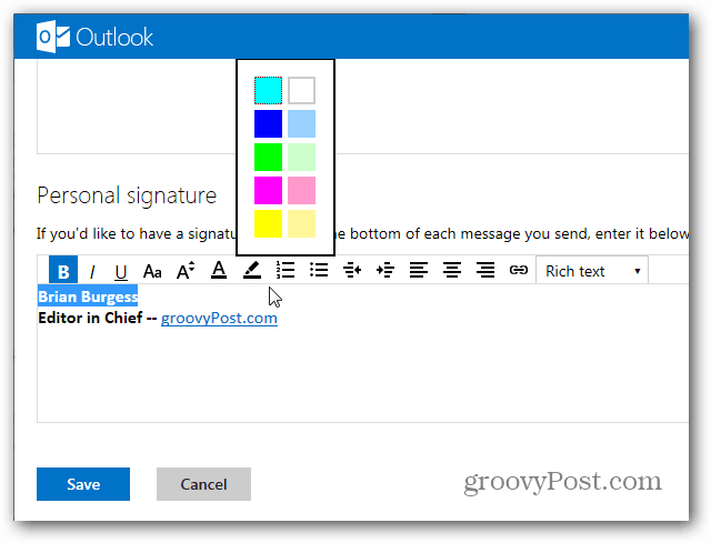 Cara Membuat Tanda Tangan Outlook.com