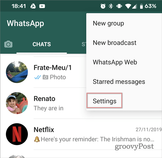 WhatsApp berhenti menambahkan ke Pengaturan grup