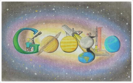 Galaksi google doodle saya