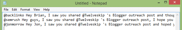 teks tweet di notepad