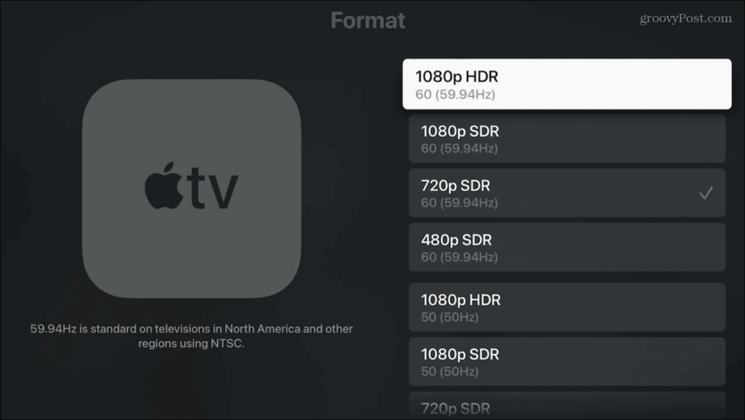 Ubah Resolusi Layar Apple TV