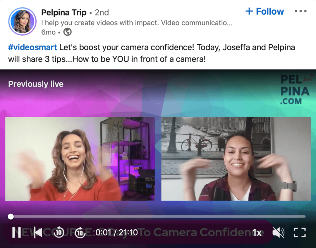 gambar video LinkedIn dari Pelpina Trip