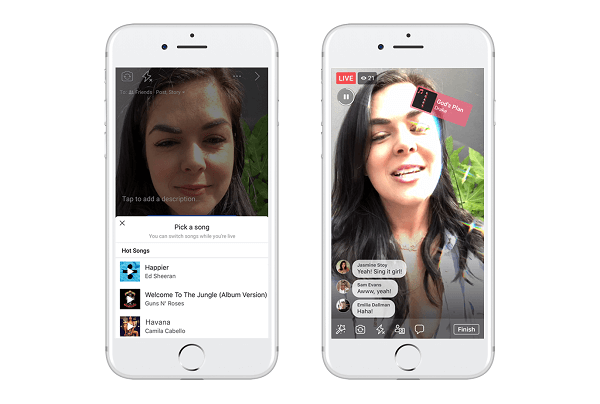 Facebook sedang menguji Lip Sync Live, fitur baru yang dirancang untuk memungkinkan pengguna memilih lagu populer dan berpura-pura menyanyikannya di siaran Facebook Live.
