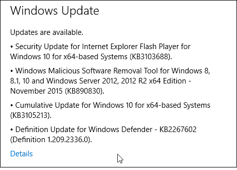 Pembaruan Windows 10 KB3105213